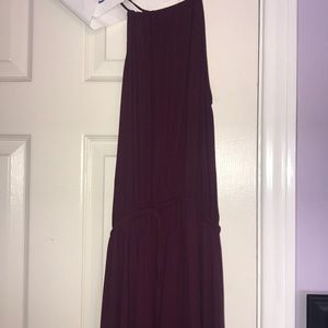 Lulu’s plum halter prom dress